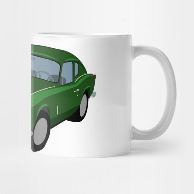 Triumph GT6 Mk1 Graphic  -British Racing Green by NickShirrell